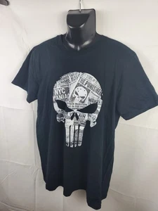 Punish Man Newspaper Frank Castle Herren T-Shirt Unisex Schwarz Tee Gr. L - Bild 1 von 7