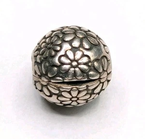 Pandora ALE Sterling Silver 925 Lazy Daisy Flower Clip Charm Bead 791013 - Picture 1 of 12