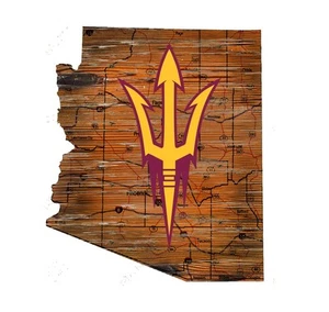 NCAA Arizona State Sun Devils Unisex Arizona State Mini Roadmap State Sign, T... - Picture 1 of 1