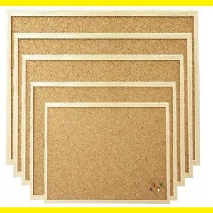 Cork Board Pin Message Notice Board Wooden Frame Office Memo School Pinboard - Picture 1 of 7