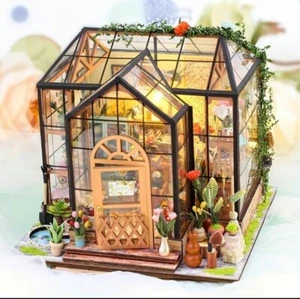 3D Zum Selbermachen Bücherecke Bücherregal Baupuzzle/Modellbausatz. Blumengartenladen - Neu im Karton! - Bild 1 von 5