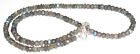 Blue Labradorite Stone 5mm Beads 925 Sterling Silver 14" Strand Necklaces KIOJ88
