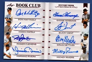 8 Yankees Auto #2/3 Mattingly Clemens Rivera Matsui Goose 2023 Blatt Geschichtsbuch - Bild 1 von 1