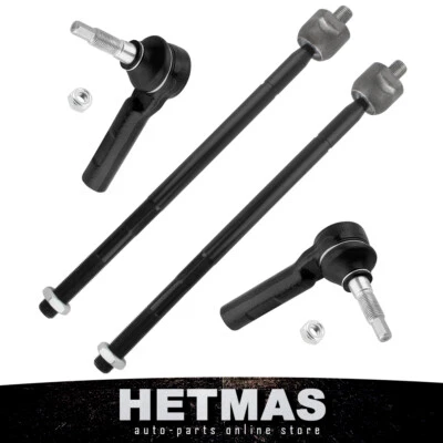 4PCS Inner & Outer Tierod Ends For 2011 - 2019 Dodge Charger Challenger 300 RWD - Imagem 1 de 4