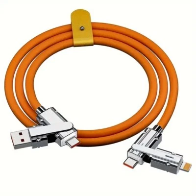 60W 4 In 1 USB Fast Charging Cable For ios , type C  Phone USB and device - Image 1 of 4