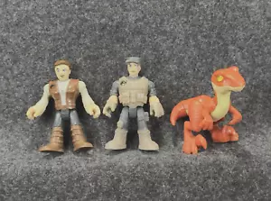 Imaginext Jurassic World Dino Owen - Guard Figure Lot w/ Raptor - 3 pc Fig Lot - Picture 1 of 13