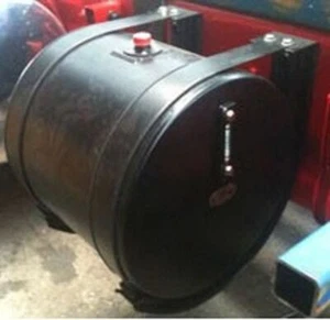 Truck 40 Litre Round Powdercoated Steel (Black) Truck Hydraulic Oil Tank H033E - Picture 1 of 7