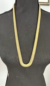 Vintage Signed Ann Klein Snake Chain Collar Necklace Slinky Statement Classic - Picture 1 of 7