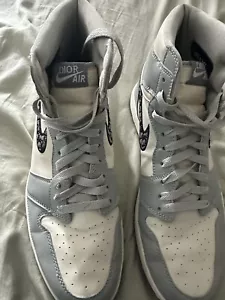 Jordan 1 x Dior Sneaker Uomo Grigio Alto - Taglia 11 - Foto 1 di 5