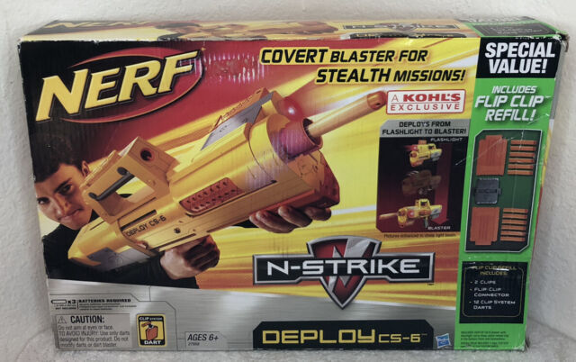 Nerf N-Strike Deploy CS-6 Dart Blaster Gun Tactical Flood Light