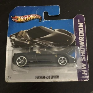 Hot Wheels Ferrari 458 Spider Black New 2013 HW Showroom - Picture 1 of 4