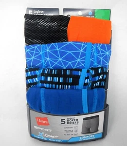 Hanes X-Temp Sport Boys Tagless Super Soft Wicking Cooling Boxer Briefs 5pk - Picture 1 of 2