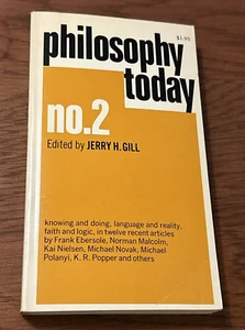 Philosophy Today No. 2 by Jerry H. Gill (PB 1969) FIRST PRINTING - Picture 1 of 3