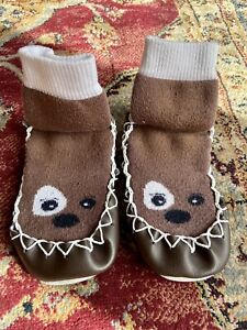 Designer Swedish MOCCIS slippers socks moccasins bear Size 24-25