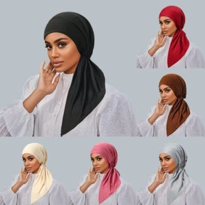 Turbante musulmán hiyab preatado cola larga mujer gorra gorros quimioterapia cáncer sombrero - Imagen 1 de 24