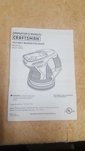 Operator’s Manual Craftsman 19.2 Volt BUFFER / POLISHER 315.115970 - Picture 1 of 1