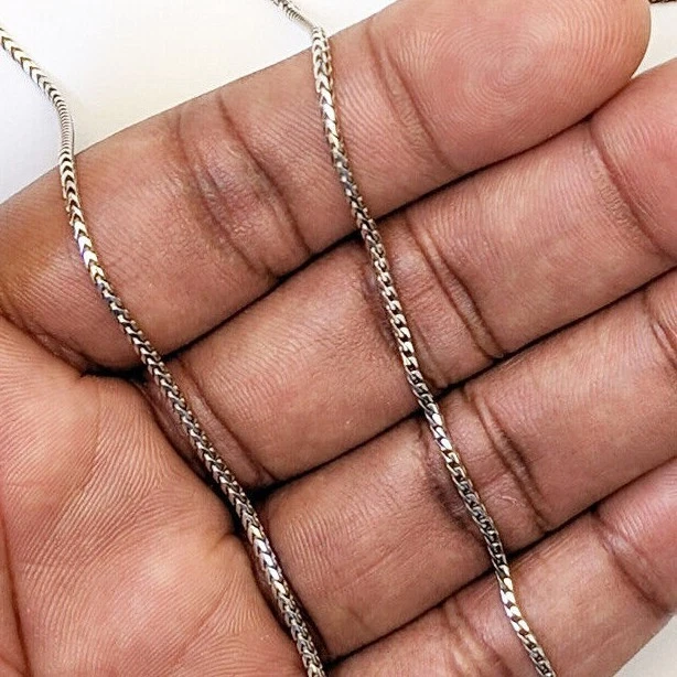 Cadena Franco de plata de ley de 1,5 mm (eslabones sólidos) 16"-30" Foto 1 de 4