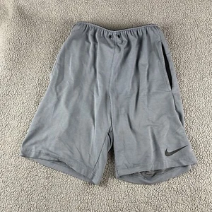 Nike Dri-Fit Pro Training Shorts Grey Men's Size Small Fleece Gym (No Strings) - Picture 1 of 8