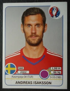 Panini 549 Andreas Isaksson Suecia Eurocopa 2016 Francia - Imagen 1 de 1