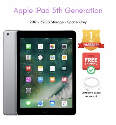 Apple iPad 5th Gen. 32GB, Wi-Fi, 9.7in - Space Grey, MULTI LISTING, LOT - Image 1 of 3