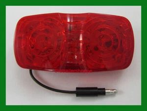 Casa rodante remolque camión camión con 16 luces LED con luz roja lente montaje en superficie con marcadores laterales - Imagen 1 de 2