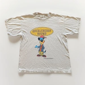 Vintage Huckleberry Hound Shirt Youth L Y2K Hanna Barbera Tultex 90s Hip Hop - Picture 1 of 9