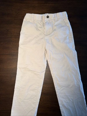 Pantalones chinos Brooks Brothers para niños caqui frente plano elástico trasero talla 6 Foto 1 de 4