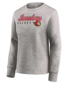 Mujer Gris Ottawa Senators Script Pullover Sudadera Hockey NHL Spartacat Logo - Imagen 1 de 10