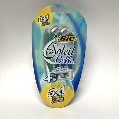 Maquinillas de afeitar desechables BIC Soleil Bella 4 hojas flexibles para mujer, paquete adicional de 4 quilates Foto 1 de 2