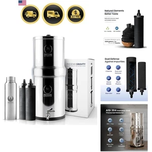 Water Filter System 2.25 Gallon Stainless Steel Countertop NSF Certified - Picture 1 of 9