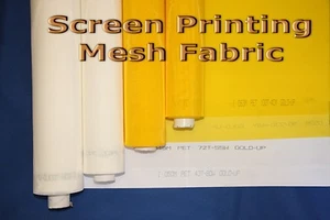 3 Yards - 130 weiß x 63" Breite Siebdruck Netz Stoff - Bild 1 von 1