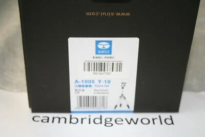 Sirui A1005 Aluminum Tripod with Y-10 Ball Head NEW in BOX PLUS $10.00 REBATE - Image 1 of 3