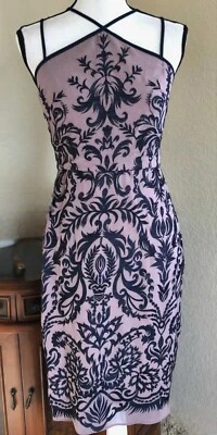 Vestido Halter BCBG MAXAZRIA Lila Malva Bordado *NUEVO CON ETIQUETAS* Foto 1 de 4