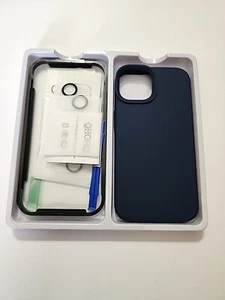 QHOHQ Iphone 13/14 Case And Screen Protector Navy Blue - Picture 1 of 6