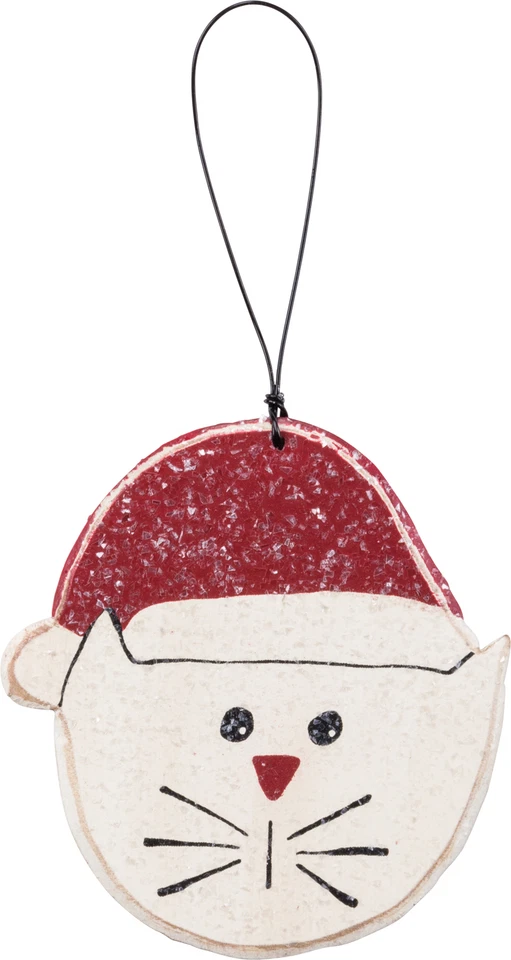 PBK Christmas Decor - Wood Kitty Cat Ornament - Image 1 of 1