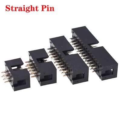 2mm-6 to 50 Ways IDC Right Angle/Straight Pin/SMD Pin PCB Boxed Header Connector - Image 1 of 4