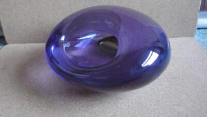 LARGE VINTAGE MCM SALVIATI MURANO ART GLASS PURPLE GREEN SOMMERSO BOWL - Picture 1 of 6
