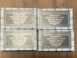 4er-Pack Saponificio Artigianale Weißer Moschus Herren Seife 10,5 Oz. Italienisch - Bild 1 von 4