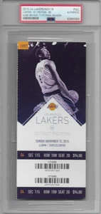Kobe Bryant Final Season Los Angeles Lakers Full Ticket 11/15/15 vs. Pistons PSA - Picture 1 of 3