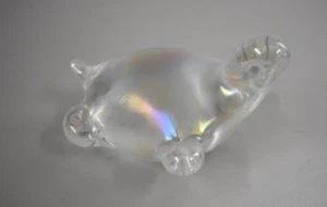 Clear Glass Turtle Figurine with Iridescent coloring - MURANO Unmarked - Bild 1 von 3