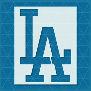 LA Dodgers Stencil – Baseball Team, Sports Fan Art, Craft, Wall Decor - Afbeelding 1 van 4