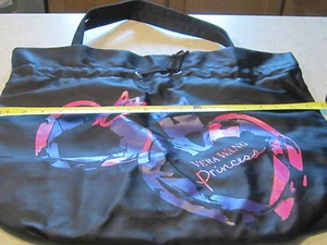 NEW!VERA WANG PRINCESS TOTE SHOULDER BAG BLACK&PURPLE&PINK POLYESTER 9"Wx15"H - Picture 1 of 5