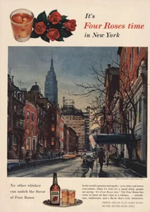 1955 Four Roses: New York Vintage Print Ad - Picture 1 of 1