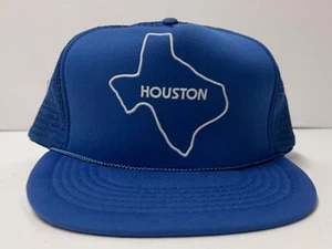HOUSTON TEXAS SNAP BACK CAP BLUE - Picture 1 of 6