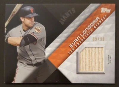2018 Topps S2 #MLM-EL Evan Longoria GIANTS ML Material Bat Relic (#9/99)⚾️NM/MT - Image 1 of 2