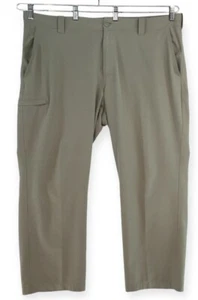 Columbia Omni-Shield Active Wear Pants Men's 42x30 Gray Greige Zip Pocket - Picture 1 of 17
