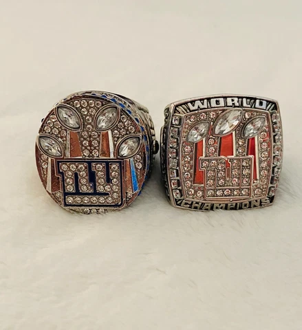 2 PCS New York Giants Super Bowl Ring SET, US SHIP. 2007/2011 Cover