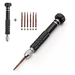 Small Screwdriver Watch Glasses Mini Precision Tiny Set Repair Kit Tool Black - Picture 1 of 4