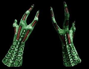 NEW Lord Grimley Green Alien Gloves Halloween Costume Haunter Hands Cosplay UFO - Picture 1 of 1