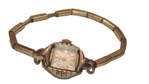 Vintage BULOVA Women’s Watch 10K Rolled Gold Plate for parts or repair - Picture 1 of 7